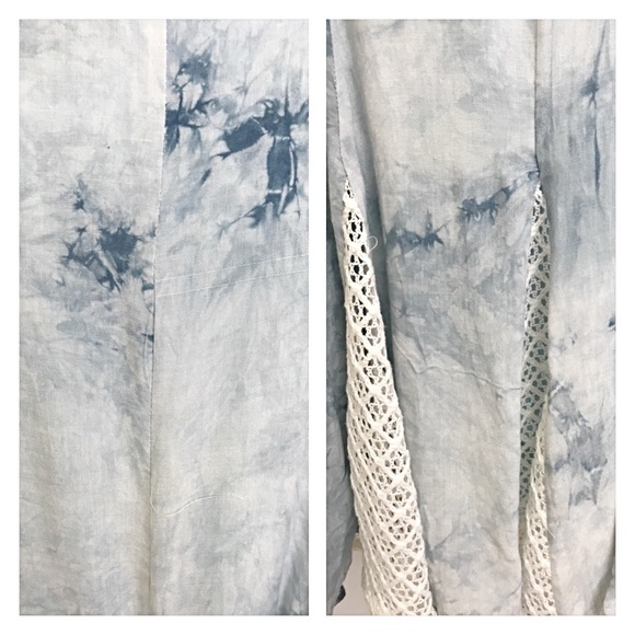 Boho Flowy Tie Dye Lace Shift Dress SML - Picture 6 of 6